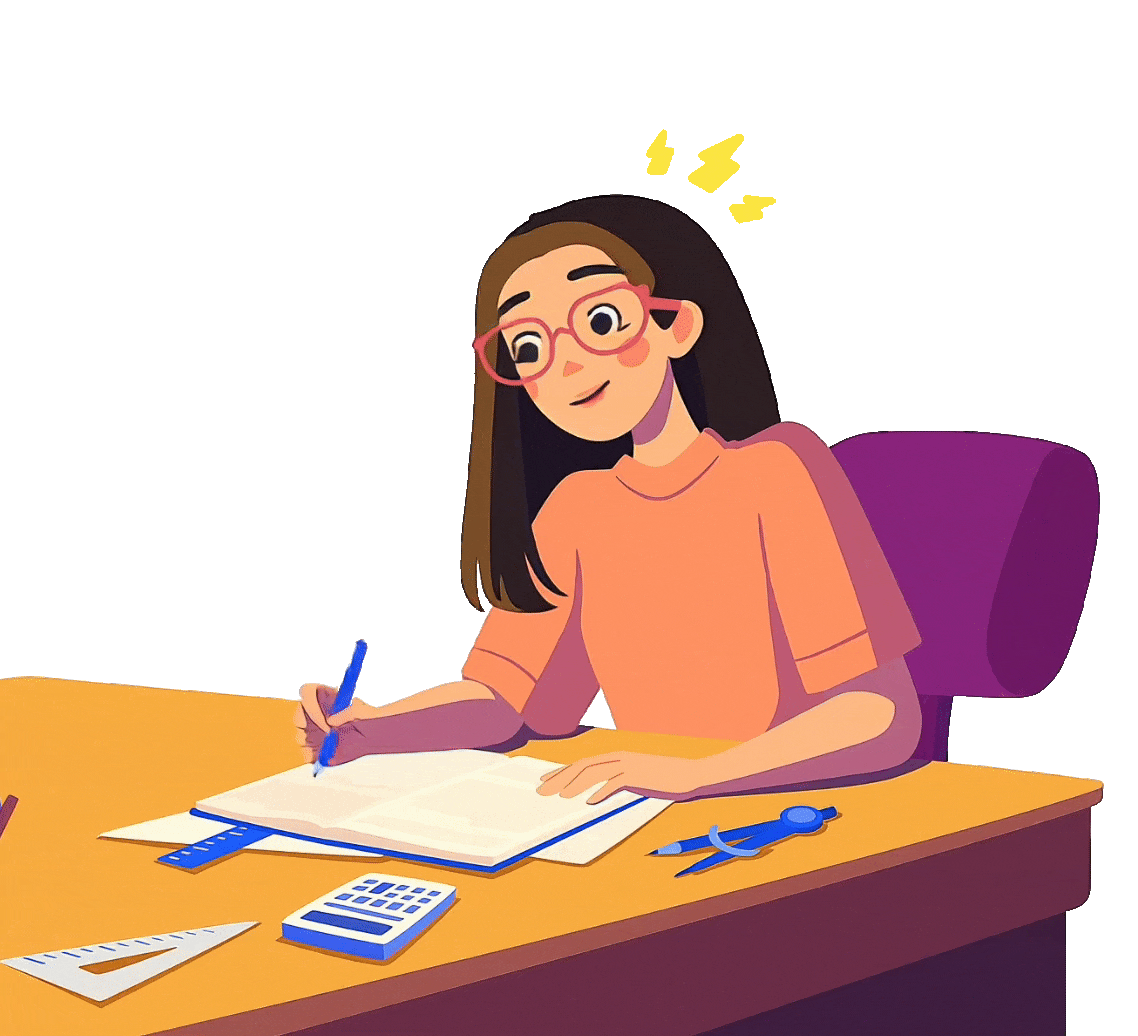 Parent and child studying together